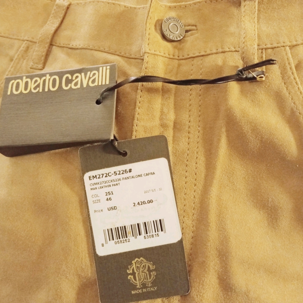 NWT Gorgeous Men's Suede Pant By Roberto Cavalli